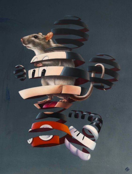 寫實與奇幻並存 解構卡通人物的精巧繪畫!