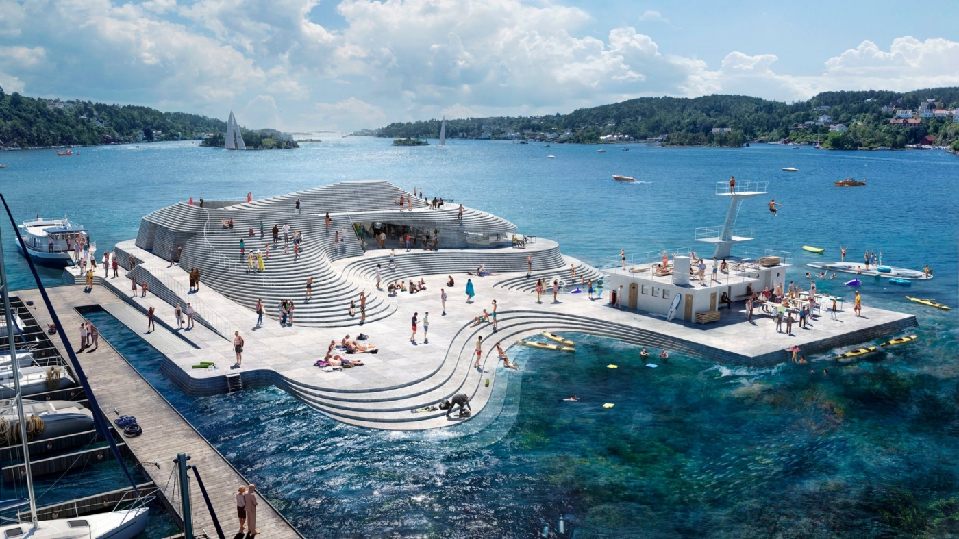 全球最美海水浴場?Snøhetta 操刀復興挪威 80 年歷史浴池:以海岸小島與礁石為靈感,預計 2024 年完工 挪威Knubben海港浴池6.jpeg