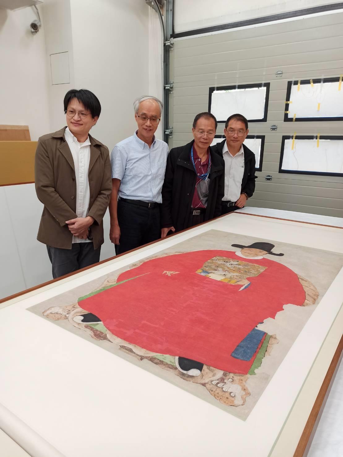 借藏在國立台灣博物館一年的「蔡復一畫像」，已完成畫像點交，近期將要重返故土。圖／金門縣文化局提供